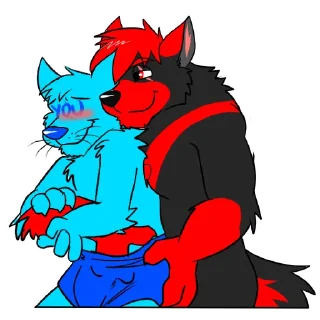 Telegram sticker 😏 Sutakira WolFlame by Ligoni_EXE
