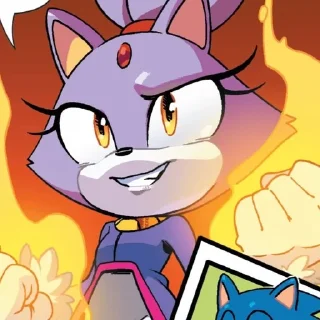 Sticker 🌟 Blaze the cat 1 (IDW) :: @fStikBot