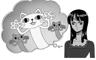 Telegram stiker 🙁 Nico Robin 🍃🌸🌷💞