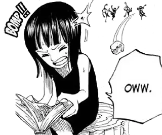Telegram stiker 🤨 Nico Robin 🍃🌸🌷💞