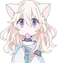 Sticker 😘 White Cat Girl :: @line_stickers