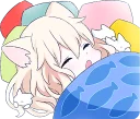 Video sticker 😴 White Cat Girl :: @line_stickers