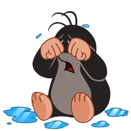 Telegram sticker 😭 Krtek