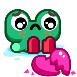 Telegram sticker 💔 Froggo In Love