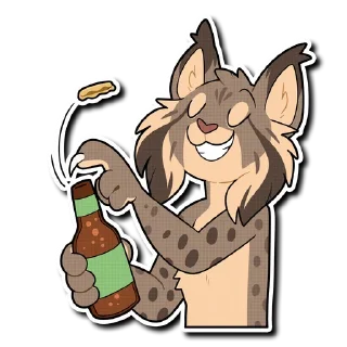 Telegram sticker 🍾 Lynx!