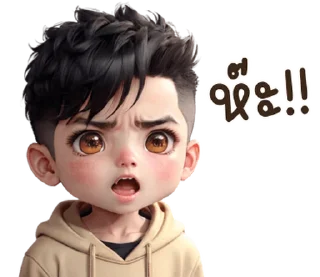 Telegram sticker ⭐ เด็กชายน่ารักตัวตึงตึง