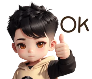 Telegram sticker ⭐ เด็กชายน่ารักตัวตึงตึง