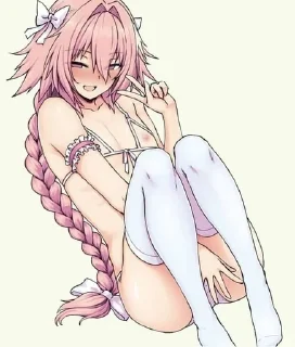 Telegram sticker 🌟 Astolfo Rule34