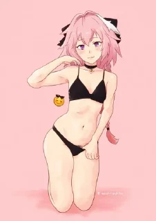 Telegram sticker 🌟 Astolfo Rule34