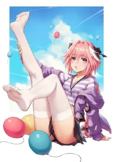 Telegram sticker 🌟 Astolfo Rule34