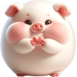 Telegram sticker 🫶 Свинка Пипка @Nyasticks