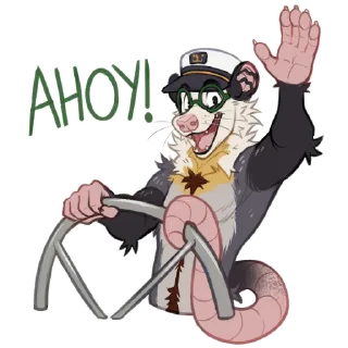 Sticker 👋 Skipper Opossum (@opossumsailor)