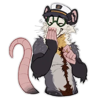 Telegram sticker 😆 Skipper Opossum (@opossumsailor)