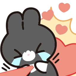 Sticker 💘 Tulip Bunny - @ShoutoEmoji