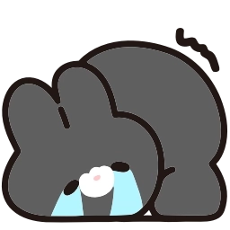 Sticker 😭 Tulip Bunny - @ShoutoEmoji