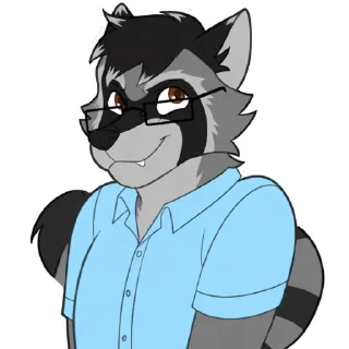 Telegram sticker 😏 Danny Raccoon