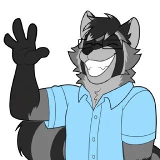 Video sticker 👋 Danny Raccoon