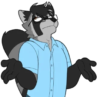 Telegram stiker 🤷‍♂️ Danny Raccoon