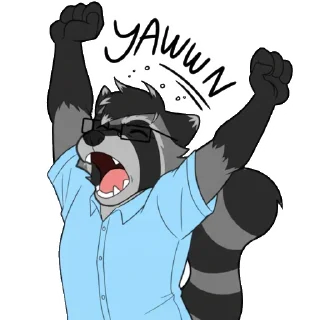 Video sticker 🥱 Danny Raccoon