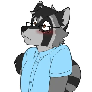 Телеграм стикер 😯 Danny Raccoon