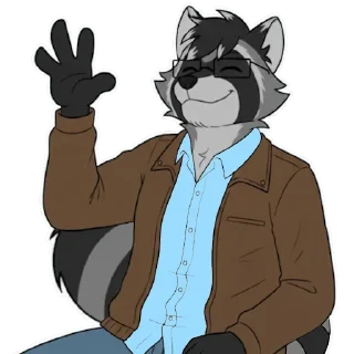 Video sticker 👋 Danny Raccoon