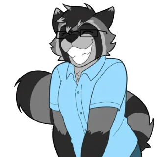 Telegram sticker 😁 Danny Raccoon