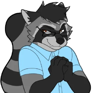 Телеграм стикер 😇 Danny Raccoon