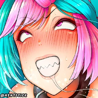 Telegram sticker 😇 Ahegao Hentai @hentstick