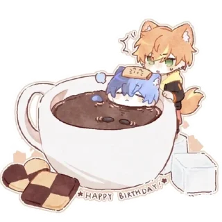 Video sticker 🌟 Cr: 芝芝白桃 (pixiv) :: @fStikBot
