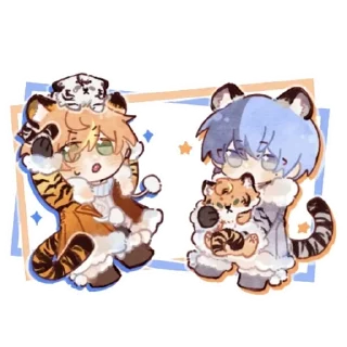 Telegram sticker 🌟 Cr: 芝芝白桃 (pixiv) :: @fStikBot