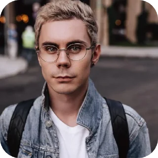 Telegram sticker 😎 Умный человек в очках