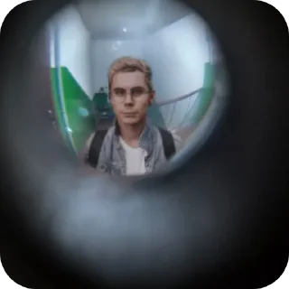 Telegram sticker 🎢 Умный человек в очках