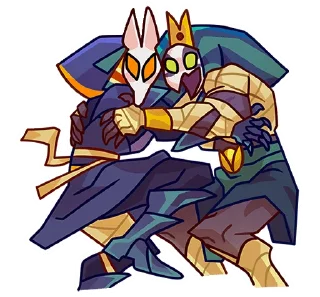 Telegram sticker 😨 Анубис и Ра без текста @TgSticker