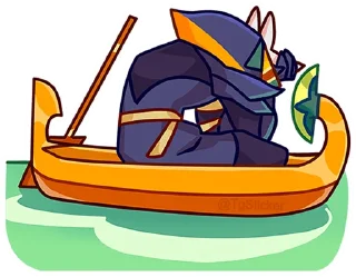 Telegram sticker 😣 Анубис и Ра без текста @TgSticker