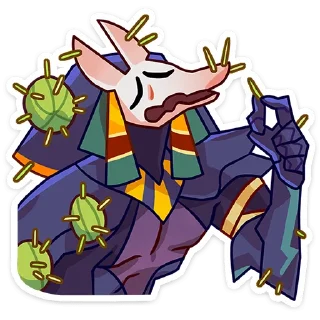 Telegram sticker 😩 Анубис и Ра без текста @TgSticker