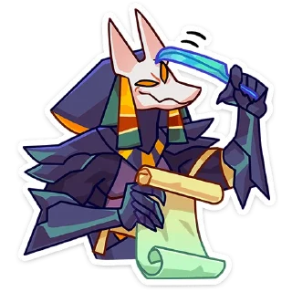 Sticker ✍ Анубис и Ра без текста @TgSticker