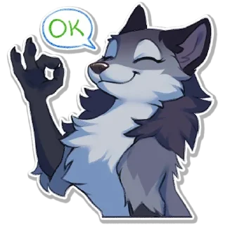 Telegram sticker 👌 🐺 Wolfy @StickersPackRobot