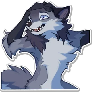 Telegram sticker 🤯 🐺 Wolfy @StickersPackRobot