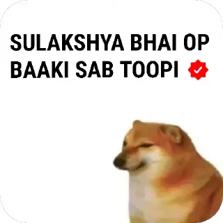 Sticker 🫥 SULAKSHYA 😎 @SULAKSHYA9