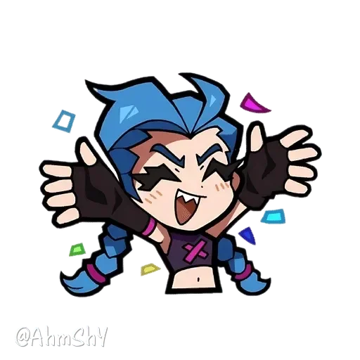 Sticker 🦋 - ᗷY @ahMshY 𓉮 . Jinx ( Powder )