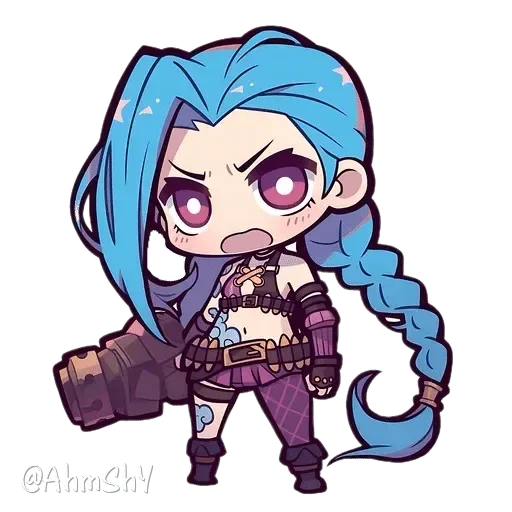 Telegram sticker 🦋 - ᗷY @ahMshY 𓉮 . Jinx ( Powder )