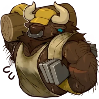 Video sticker 🔨 Hairy Bull by Rubber Bark