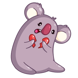 Telegram sticker 💔 La Koala