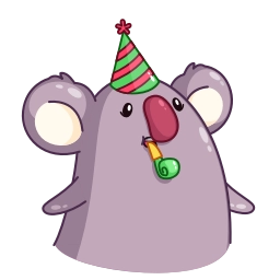 Telegram sticker 🥳 La Koala