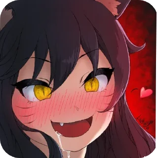 Telegram sticker ❤ Kuronekos Pack1 — @VampireCattie