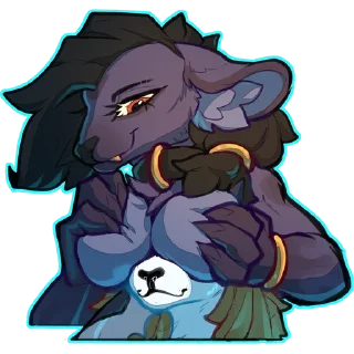 Telegram sticker 🫦 A Blue Yeen @elvche