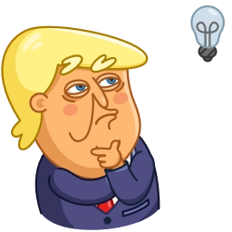 Telegram sticker 🤔 Trump