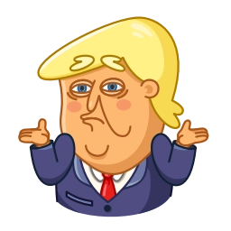 Telegram sticker 🤷‍♂️ Trump