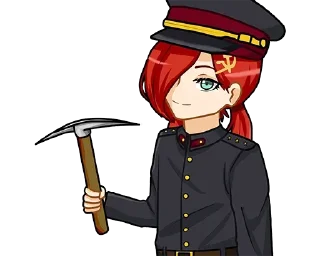 Telegram sticker ❤️ Коммунизм Тян - @stikersR34