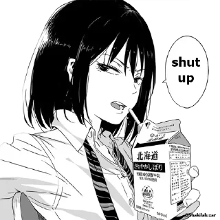 Telegram sticker 🖕 | B&W Anime Collection • @Schizoid_Nazist |